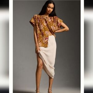 NWT Anthropolgie Pilcro Short-Sleeve Batwing Blouse